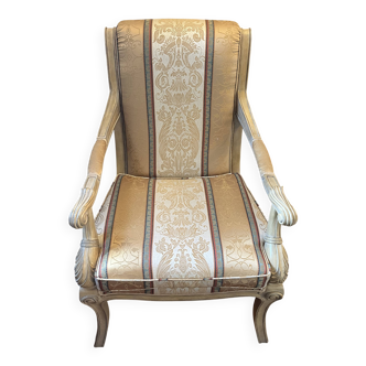 Vintage Revival Louis XV Bergère Armchair; Timeless; Provincial; French