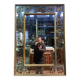 Miroir vénitien en verre églomisé et  bois doré