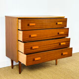 Scandinavian teak chest of drawers from the 1960s.
