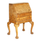 Writing desk in pollard oak from around 1800 with claw and ball carved legs.