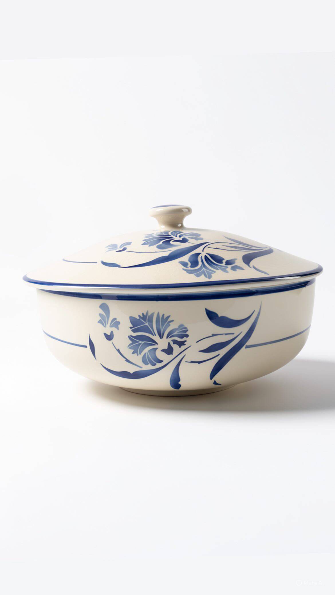 Antique GIEN soup tureen model "Alberic" from the 1940s.
