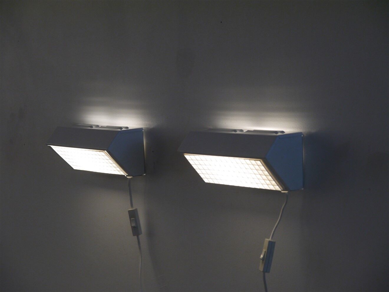 Pair of vintage Scandinavian wall lamps 1970