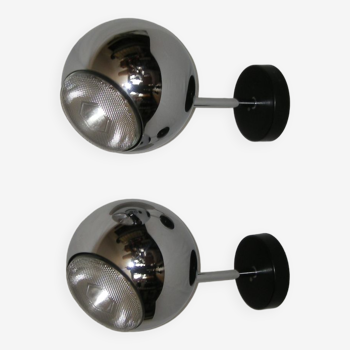 Pair of sconces Eye ball - STaff of the 70s