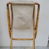 Vintage bamboo deck chair armchair 1950s Italy