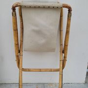 Vintage bamboo deck chair armchair 1950s Italy