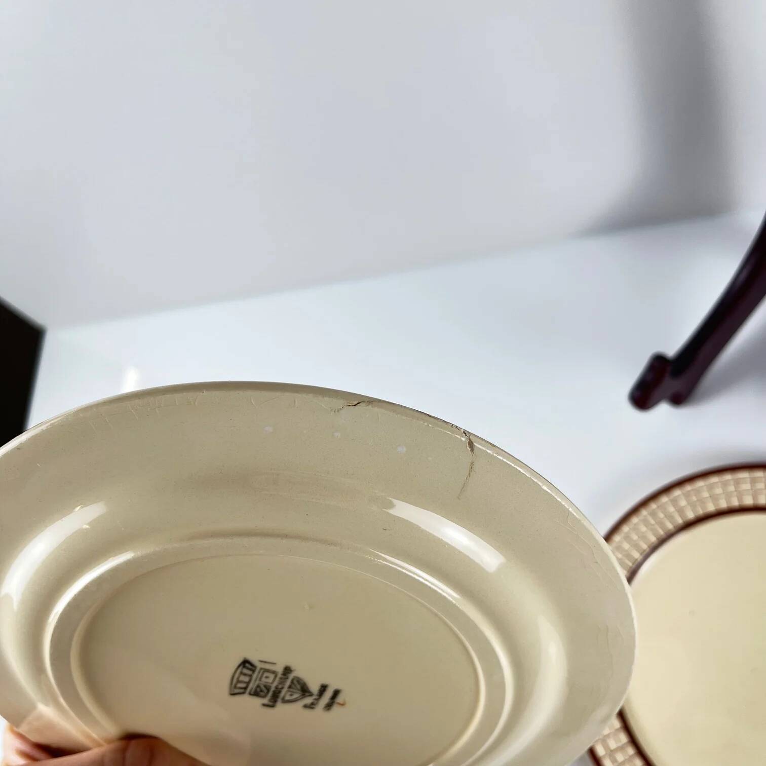 Set 6 assiettes à dessert Longchamp modèle "Colmar"