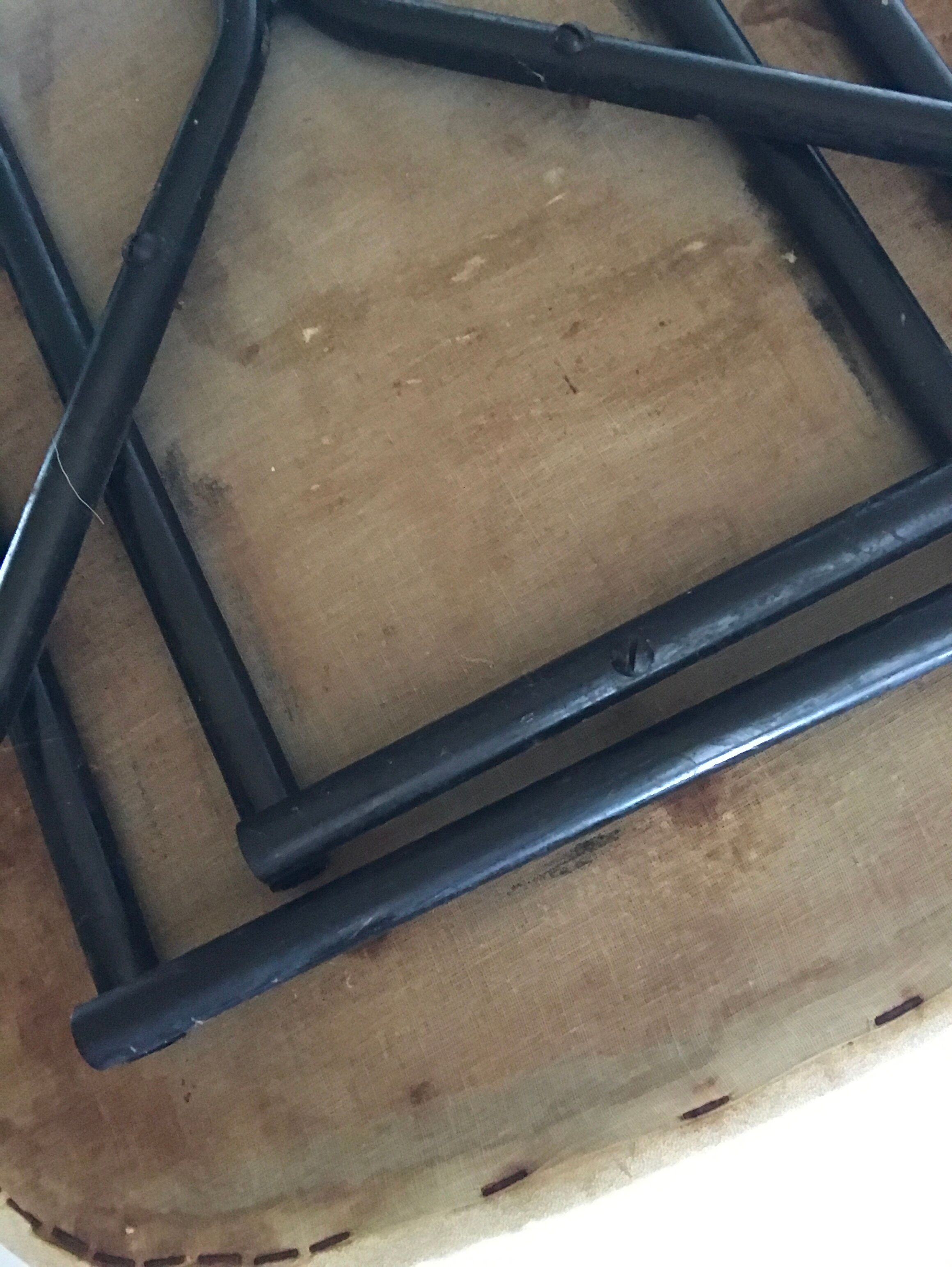 Vintage hairdresser's armchair with helmet transformed into a lamp