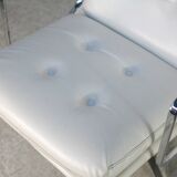 Armchair "Space Age"". Steel and imitation leather. Swivel. France, 70s