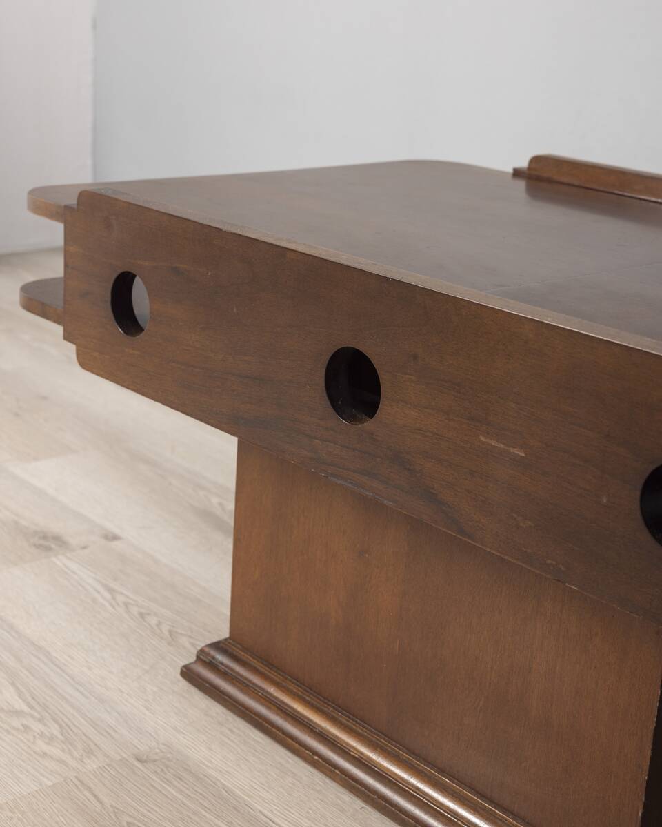 Vintage 60s coffee table with storage unit Italian design