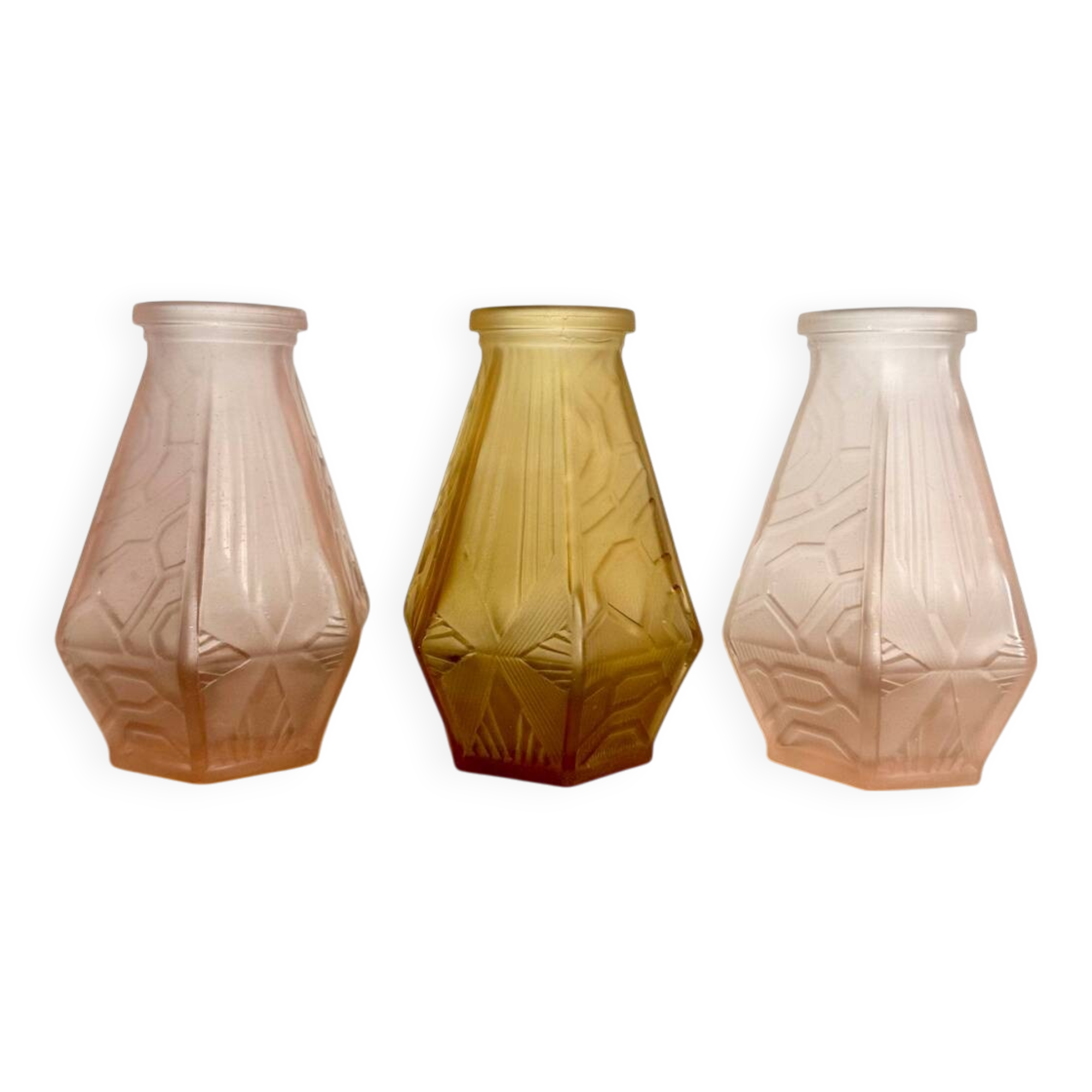 Lot de trois vases art déco
