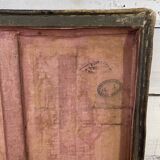 Old black canvas trunk