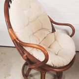 Rotating rattan chair
