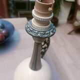 English lamp base, ostrich egg