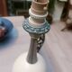 English lamp base, ostrich egg