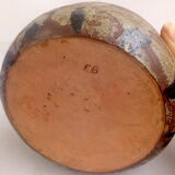 Rustic blue-spotted sandstone bowl