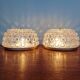 Pair of transparent honeycomb glass ceiling lights, Limburg, 1970