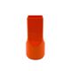 Studio Opi, vase en céramique orange de l'ère spatiale, Gabbianelli Italie ca. 1960