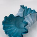 Empty pocket cut opaline turquoise lace vintage