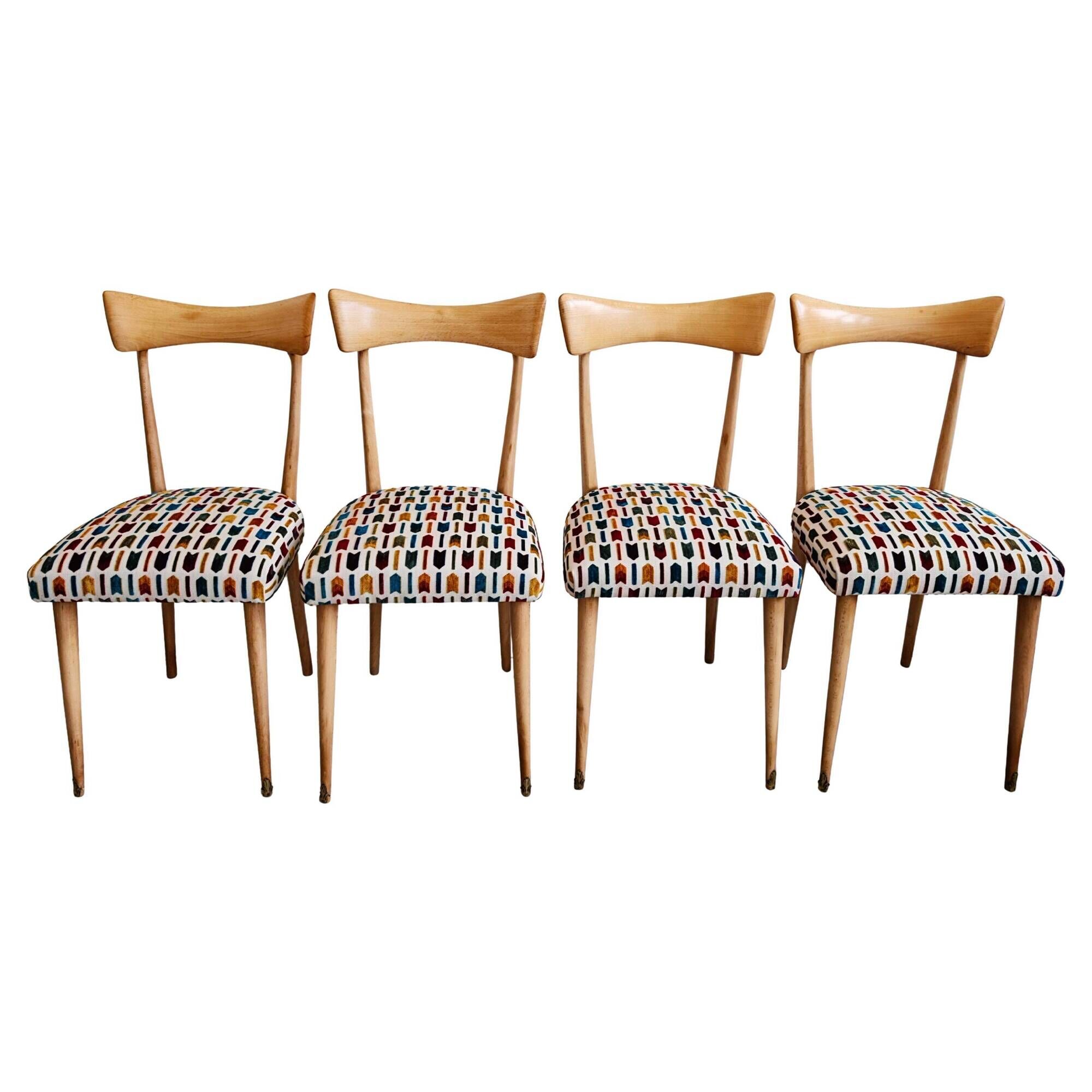 Set of 4 Mid-Century Modern Bowtie dining chairs by Ico Parisi