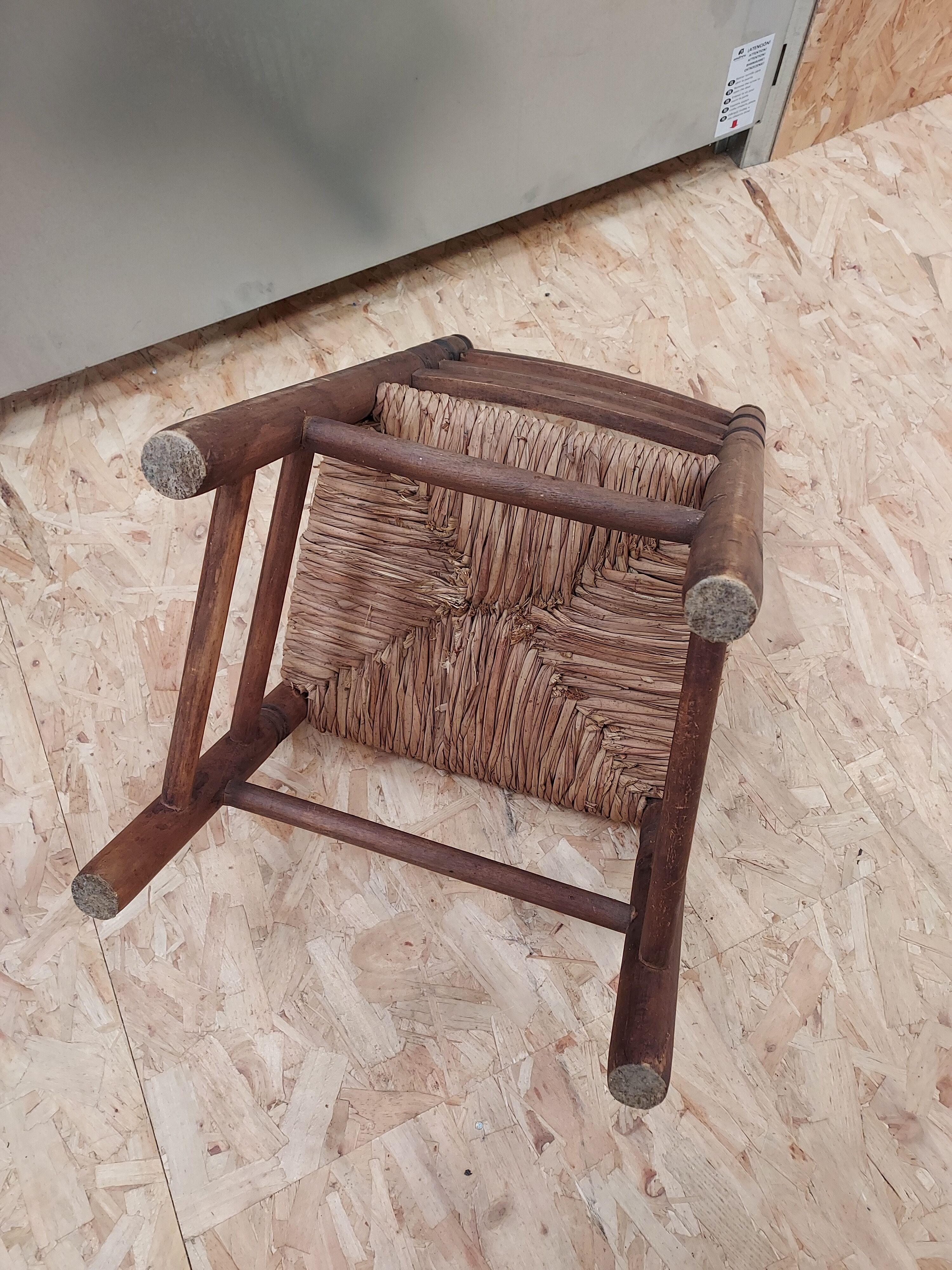 Chaise enfant bois et paille