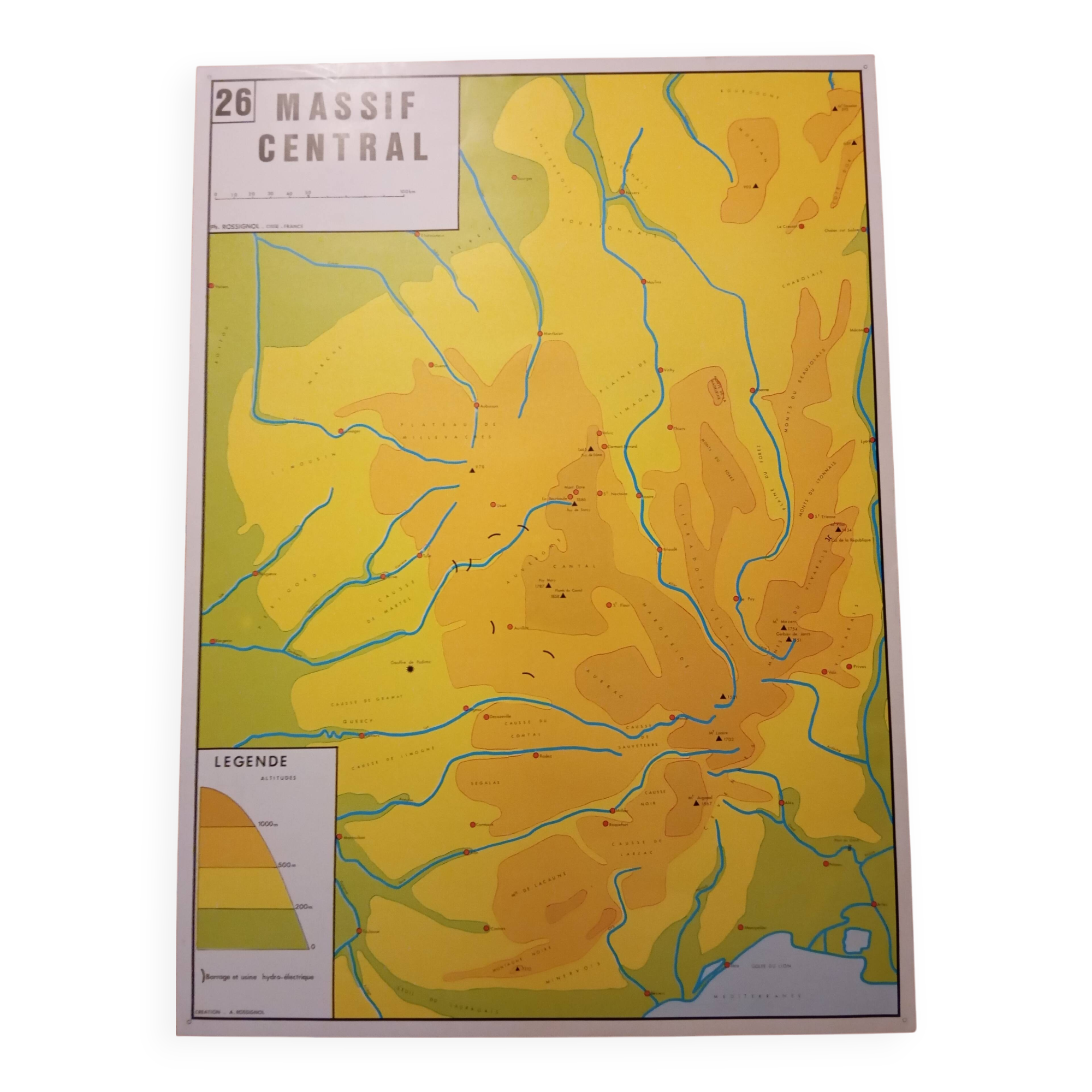 School map: aquitain basin n°25 / massif central n°26