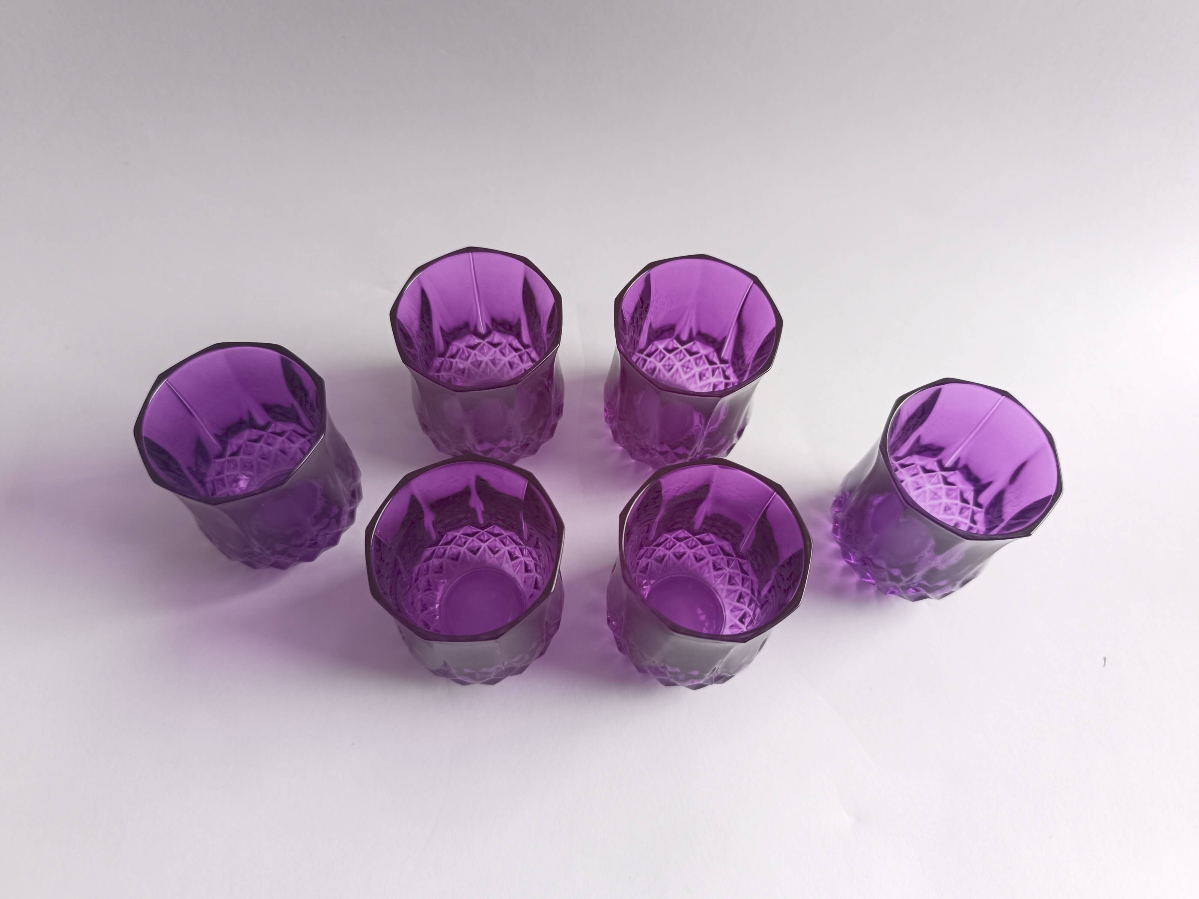 Verres Cristal d’Arques Longchamp violet