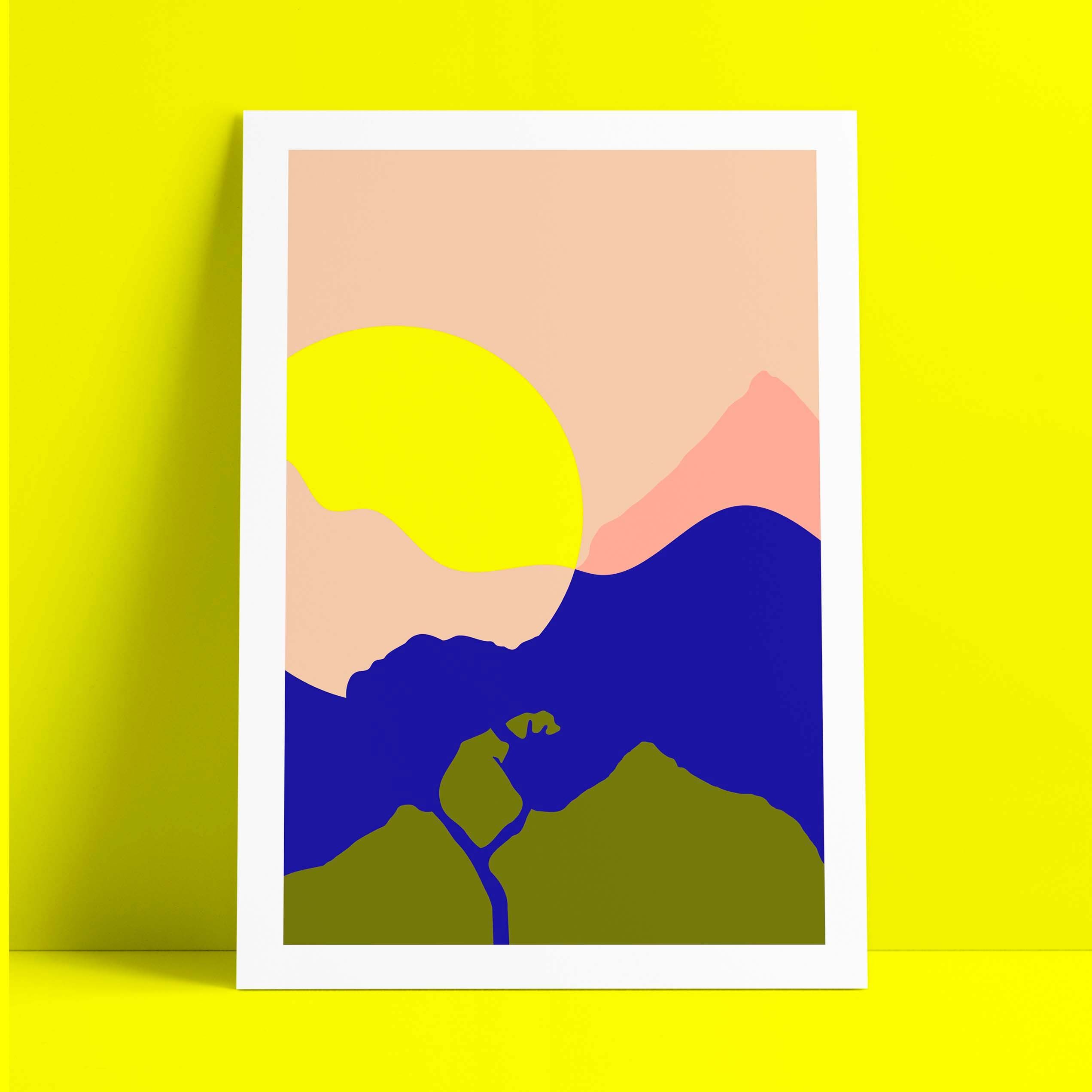 Rond soleil arbre - limited edition art print (a3)