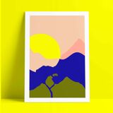 Rond soleil arbre - limited edition art print (a3)