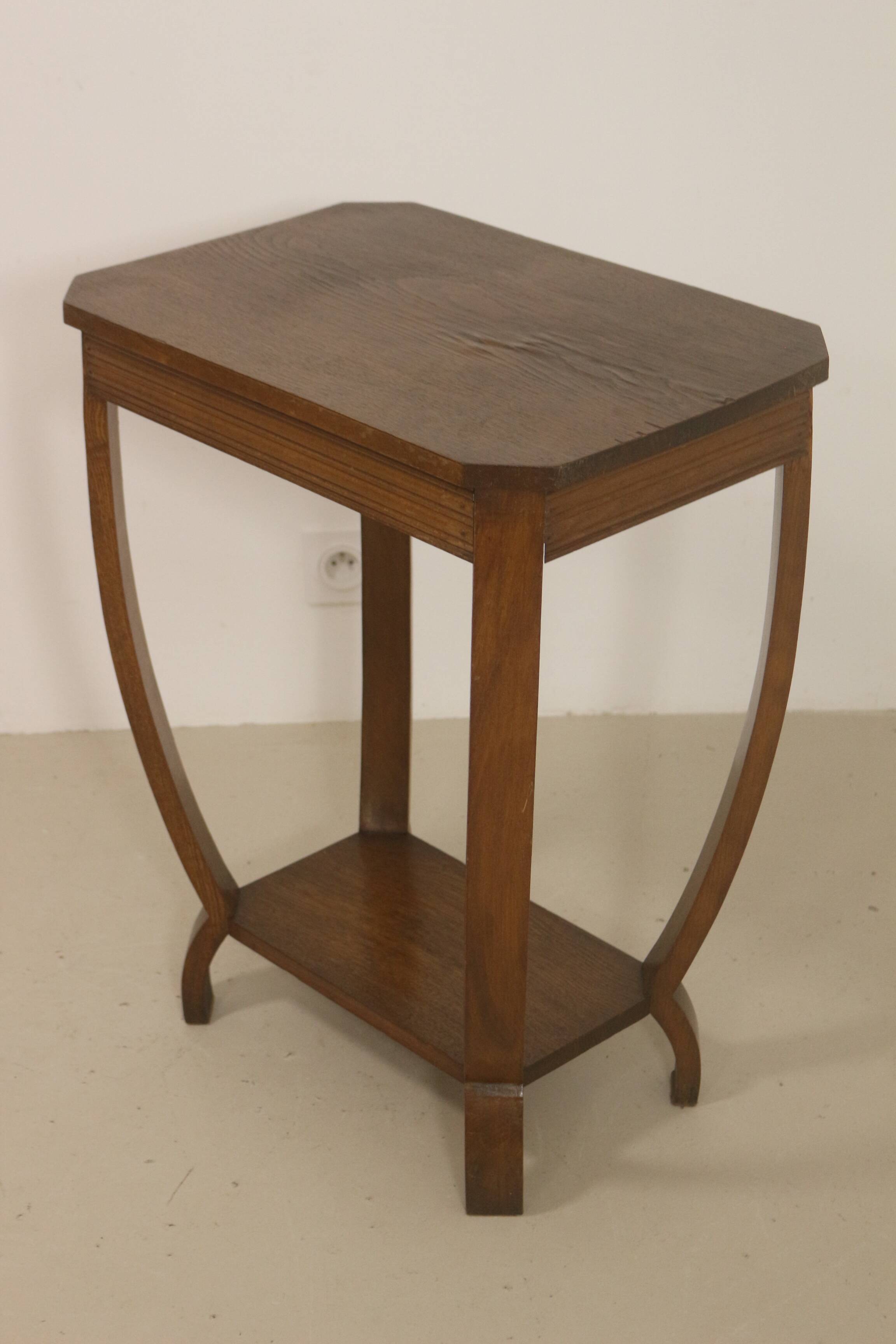 Art deco curved wood pedestal table ref bagatelle.