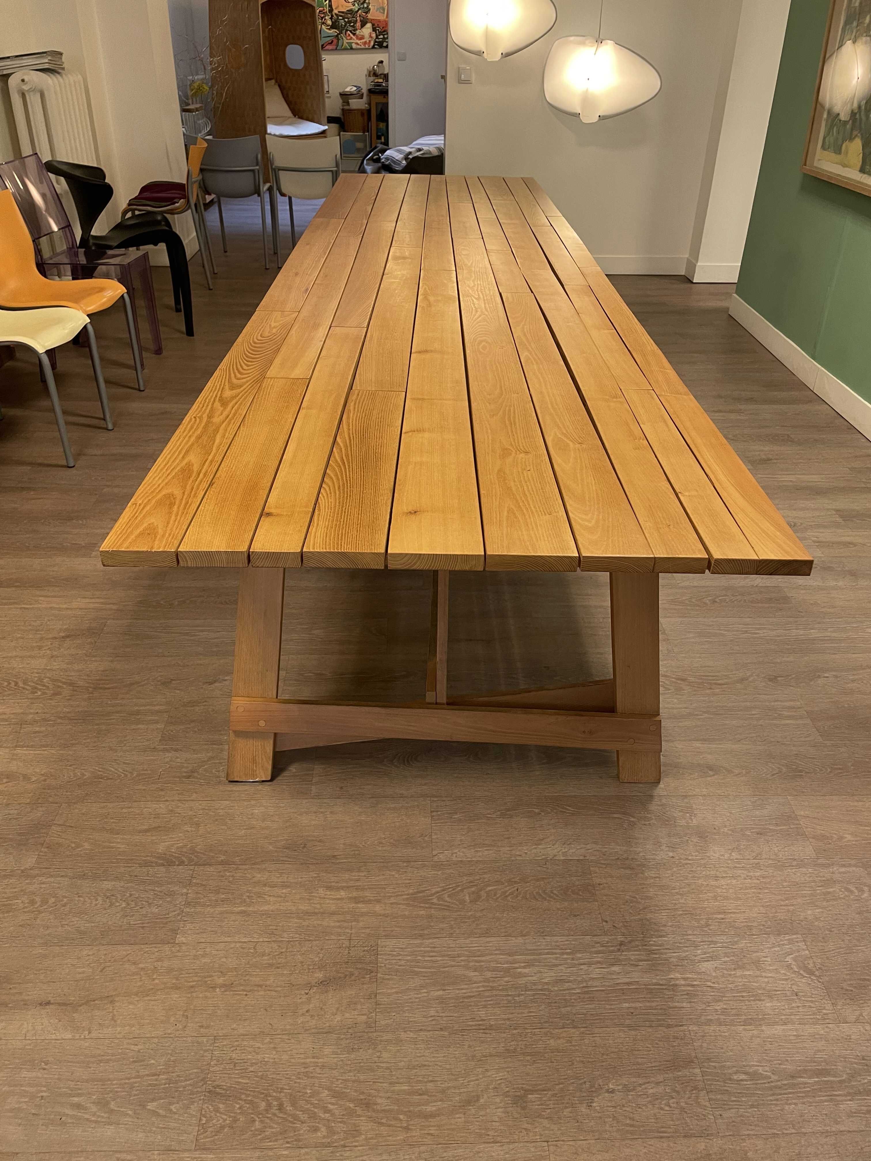 Wooden table in solid