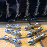 Series of 6 rabbit knife holders