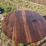 Oval solid walnut farmhouse table