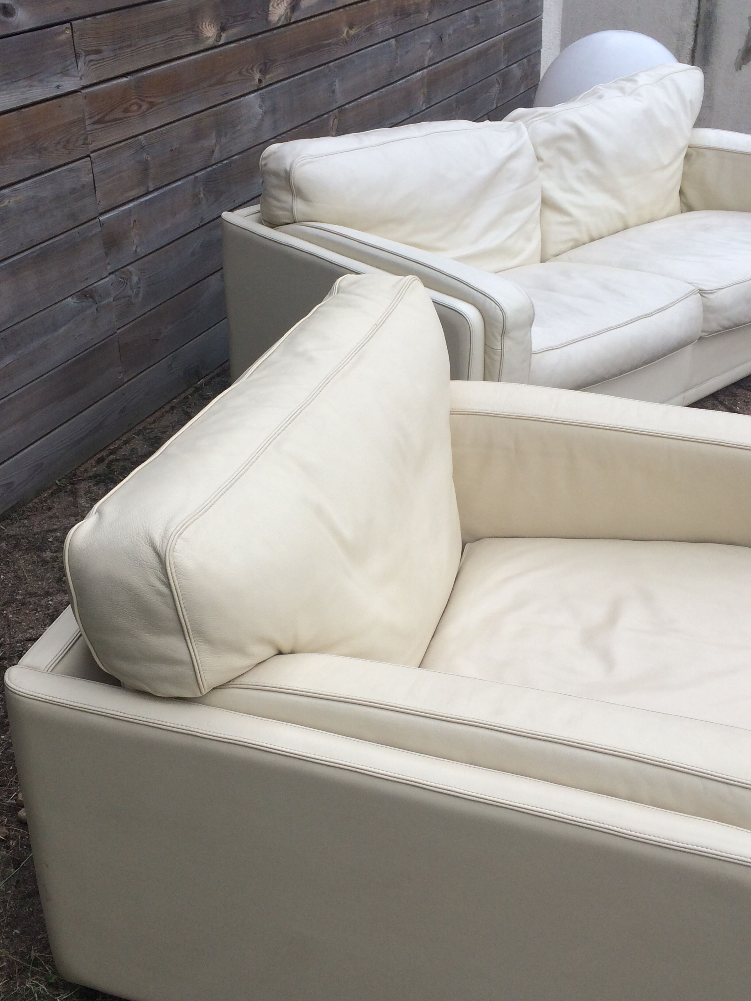 Couch and his Socrates of Poltrona Frau armchair