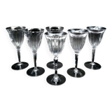 Moser & Söhne Crystal Wine Glasses circa 1920-1940