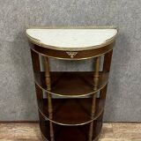 Louis XVI style half-moon Parisian shelf console in mahogany circa 1850