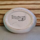Collectible ceramic terrine Michel CAUGANT model gray partridge handmade