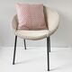 Chaise lusty lloyd loom blanche osier et métal