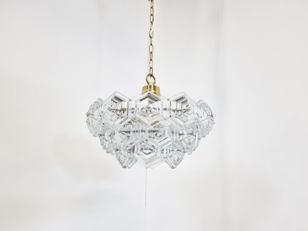 lustre En Cristal Du milieu Du Siècle Par Kamenicky Senov, Années 1960