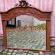 Renaissance mirror in solid carved oak, 19th century, 120x125cm