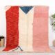 Tapis en laine naturelle fait main artisanal taille 140/240 cm