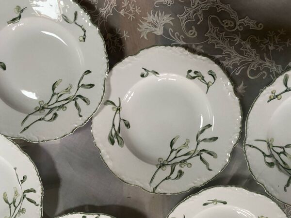 Lot de 6 assiettes creuses Pillivuyt modèle Gui anciennes