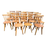 Suite de 18 chaises scandinaves dépareillées