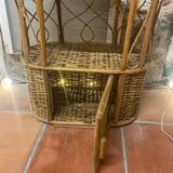Vintage rattan bedside table