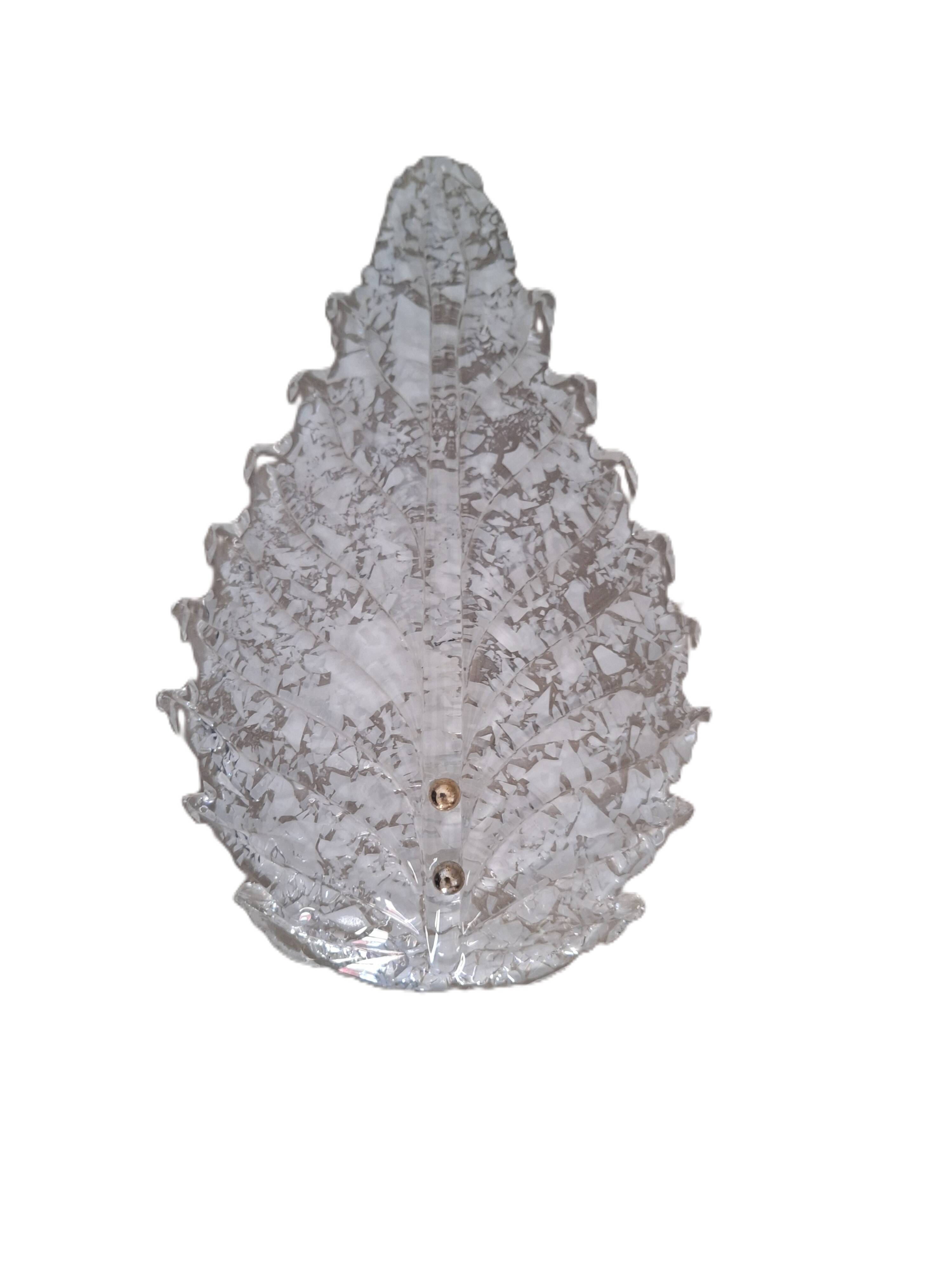 Lot de trois belles appliques en verre de Murano (Barovier Toso)