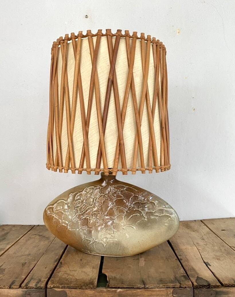 Ceramic lamp base, Vallauris 1970s