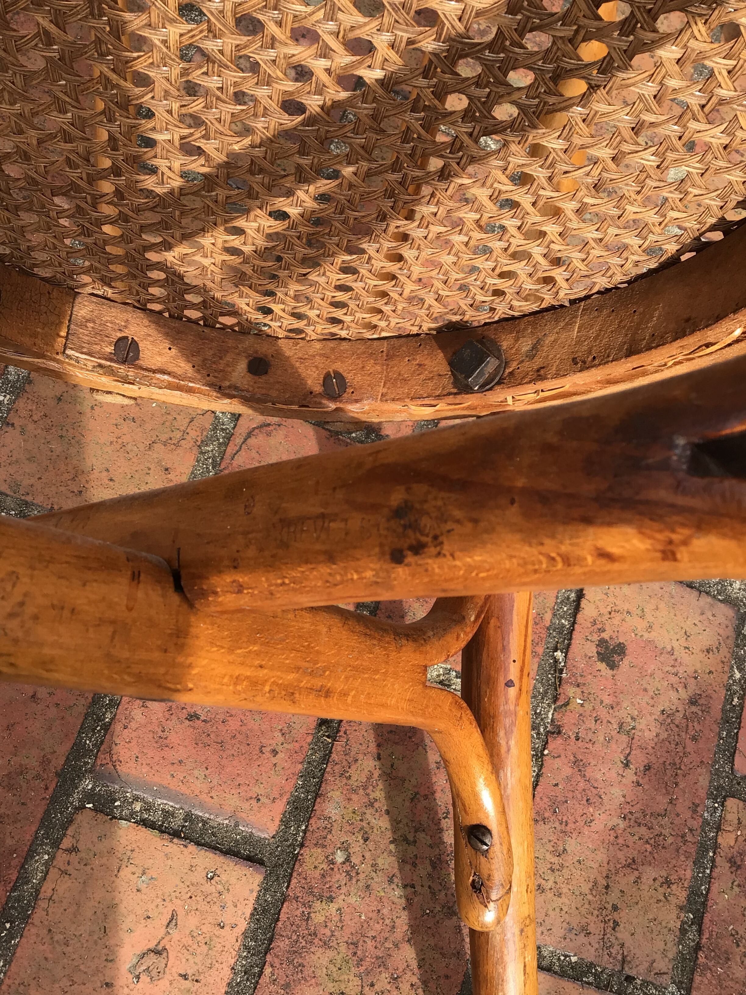 Series of 4 sgdg patented bistro chairs