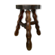 Solid wood tripod, mountain