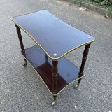Desserte vintage double plateau doré