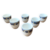 Série 6 coquetiers Vintage en porcelaine anglaise - manufacture Churchill