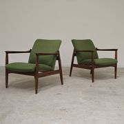 Paire de fauteuils vert GMF 64 par
Edmund Homa, Pologne 1960